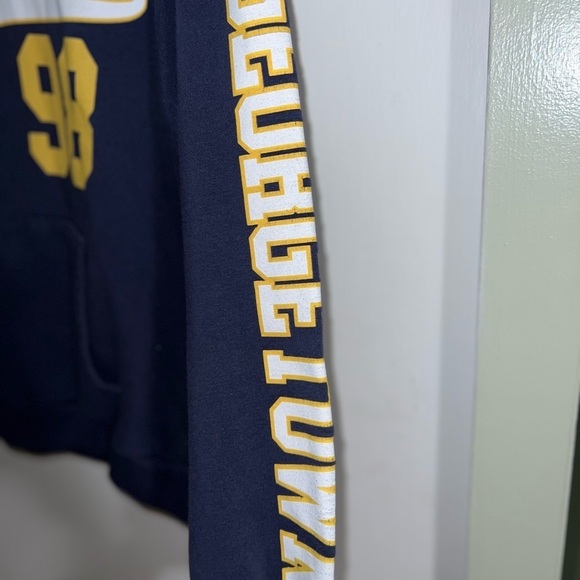 Georgetown Women's Small Navy and Yellow Hoodie - Picture 4 of 12